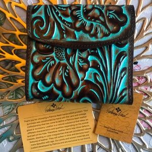 Brand New Patricia Nash Turquoise Leather Wallet
